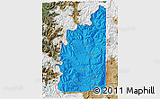 Political 3D Map of Minas, satellite outside