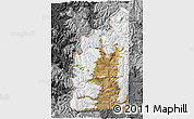 Satellite 3D Map of Minas, darken, desaturated