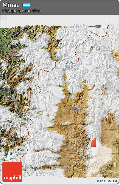 Satellite 3D Map of Minas