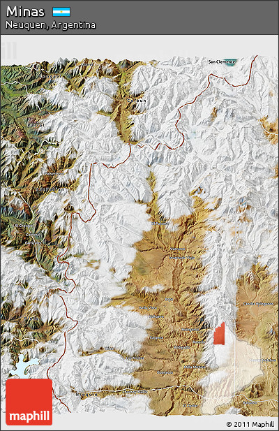 Satellite 3D Map of Minas