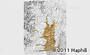 Satellite 3D Map of Minas, lighten, desaturated