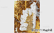 Satellite 3D Map of Minas, physical outside