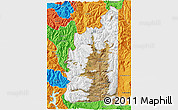 Satellite 3D Map of Minas, political outside