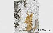 Satellite 3D Map of Minas, semi-desaturated