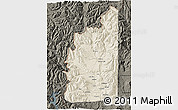 Shaded Relief 3D Map of Minas, darken