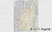 Shaded Relief 3D Map of Minas, desaturated