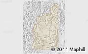 Shaded Relief 3D Map of Minas, lighten, desaturated