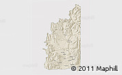Shaded Relief 3D Map of Minas, single color outside