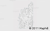 Silver Style 3D Map of Minas, single color outside