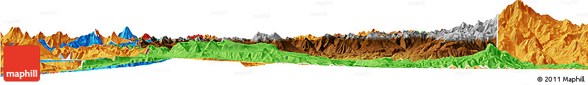 Physical Horizon Map of Minas, political outside