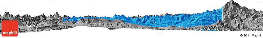 Political Horizon Map of Minas, desaturated