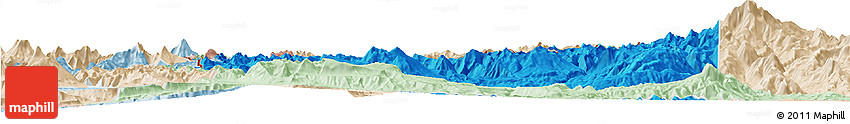 Political Horizon Map of Minas, lighten