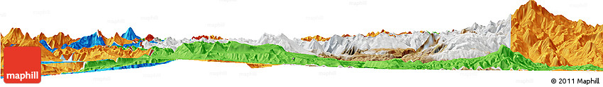 Satellite Horizon Map of Minas, political outside