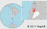 Gray Location Map of Minas, highlighted parent region