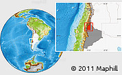 Physical Location Map of Minas, highlighted country, highlighted parent region