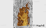 Physical Map of Minas, lighten, desaturated