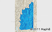 Political Map of Minas, shaded relief outside
