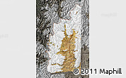 Satellite Map of Minas, darken, semi-desaturated