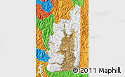Satellite Map of Minas, political outside