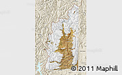 Satellite Map of Minas, shaded relief outside