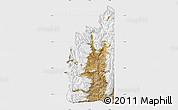 Satellite Map of Minas, single color outside