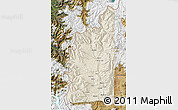 Shaded Relief Map of Minas, satellite outside