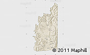 Shaded Relief Map of Minas, single color outside