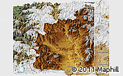 Physical Panoramic Map of Minas, satellite outside