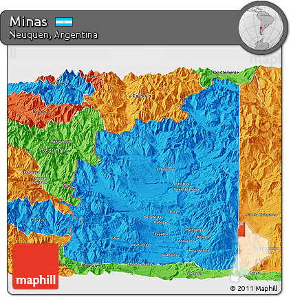 Political Panoramic Map of Minas