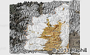 Satellite Panoramic Map of Minas, darken, semi-desaturated