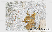 Satellite Panoramic Map of Minas, lighten