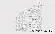 Silver Style Panoramic Map of Minas, single color outside