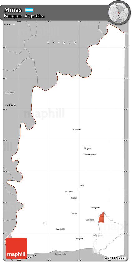 Gray Simple Map of Minas