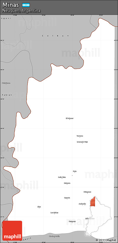 Gray Simple Map of Minas