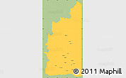 Savanna Style Simple Map of Minas, single color outside