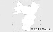 Silver Style Simple Map of Gral. Martin M. Guemes