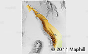 Physical 3D Map of Valle Fertil, lighten, desaturated