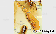 Political 3D Map of Valle Fertil, physical outside