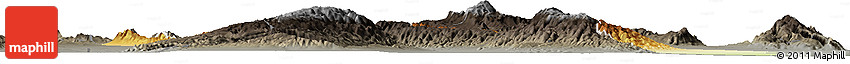 Physical Horizon Map of Valle Fertil, darken, semi-desaturated