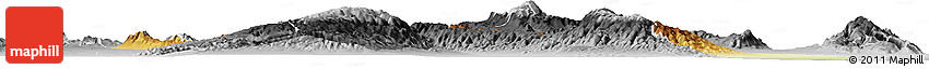 Physical Horizon Map of Valle Fertil, desaturated