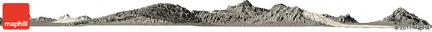 Shaded Relief Horizon Map of Valle Fertil, darken