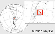 Blank Location Map of Valle Fertil, highlighted parent region