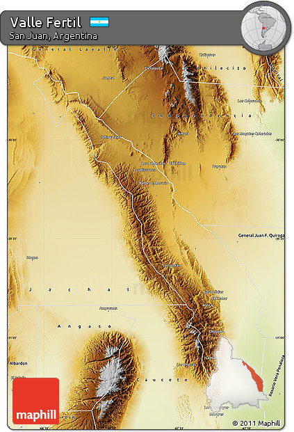 Physical Map of Valle Fertil