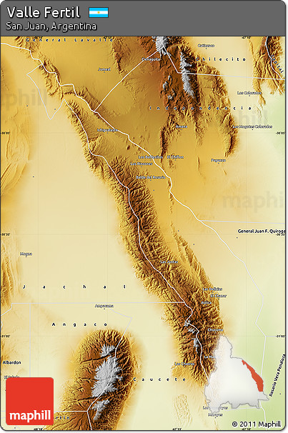 Physical Map of Valle Fertil