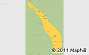 Savanna Style Simple Map of Valle Fertil, single color outside