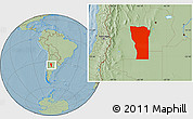 Savanna Style Location Map of San Luis, hill shading