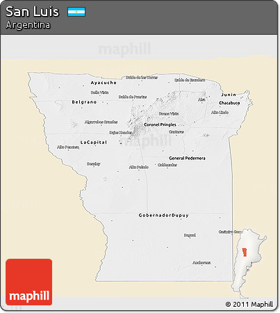 Classic Style Panoramic Map of San Luis, single color outside