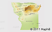 Physical Panoramic Map of San Luis, cropped outside