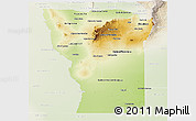 Physical Panoramic Map of San Luis, lighten