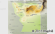 Physical Panoramic Map of San Luis, semi-desaturated